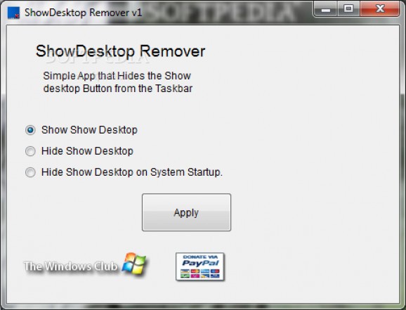 ShowDesktop Remover screenshot