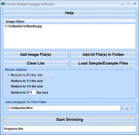 Shrink Multiple Images Software screenshot