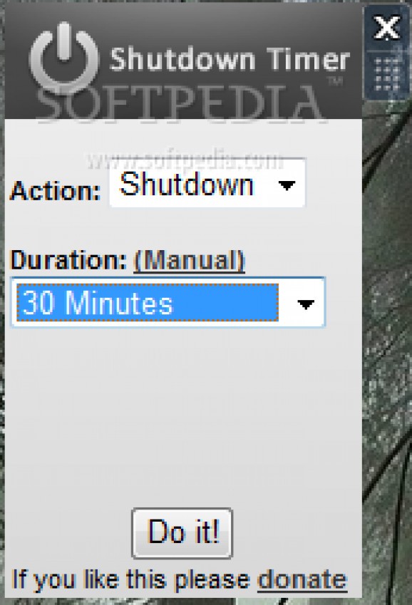 Shutdown Timer Sidebar Gadget screenshot