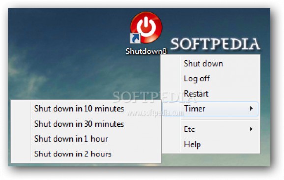 Shutdown8 screenshot