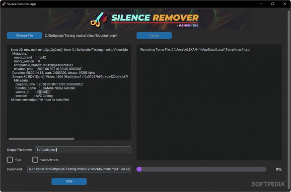 Silence Remover GUI screenshot