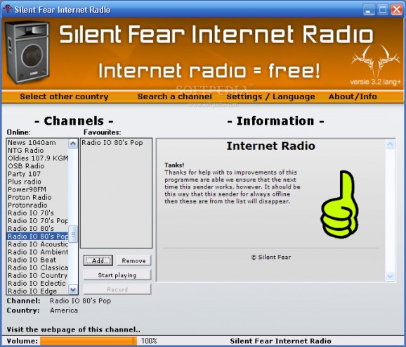 Silent Fear Internet Radio screenshot