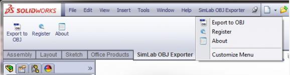 SimLab OBJ Exporter for SolidWorks screenshot