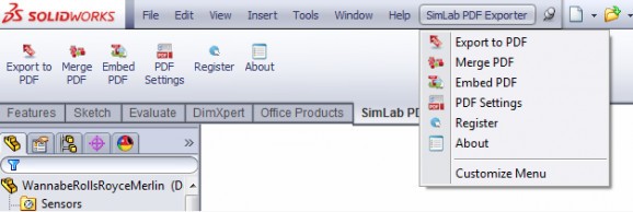 SimLab PDF Exporter for SolidWorks screenshot