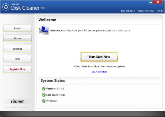 Simnet Disk Cleaner 2011 screenshot