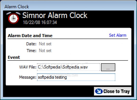 Simnor Alarm Clock screenshot