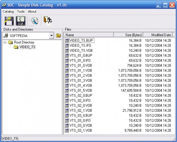 Simple Disk Catalog screenshot