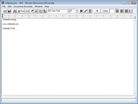 Simple Document Assembly screenshot