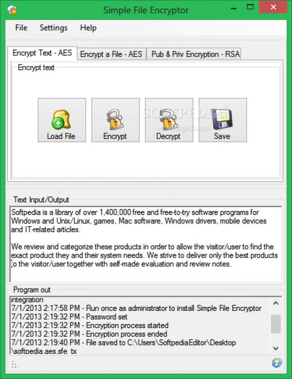 Simple File Encryptor screenshot