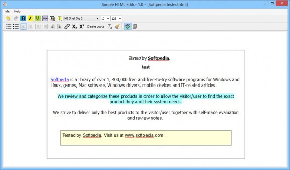 Simple HTML Editor screenshot
