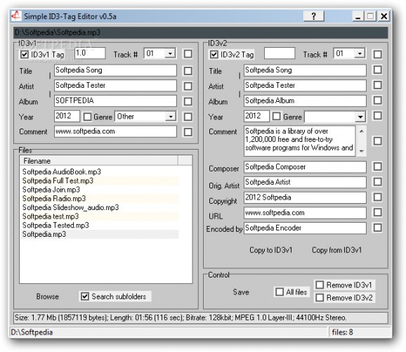 Simple ID3-Tag Editor screenshot