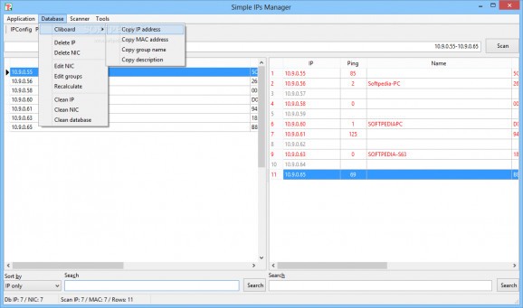 Simple IPs Manager screenshot
