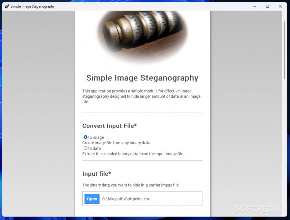 Simple Image Steganography screenshot