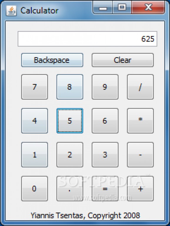 Simple Java Calculator screenshot