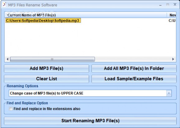 MP3 Files Rename Software screenshot