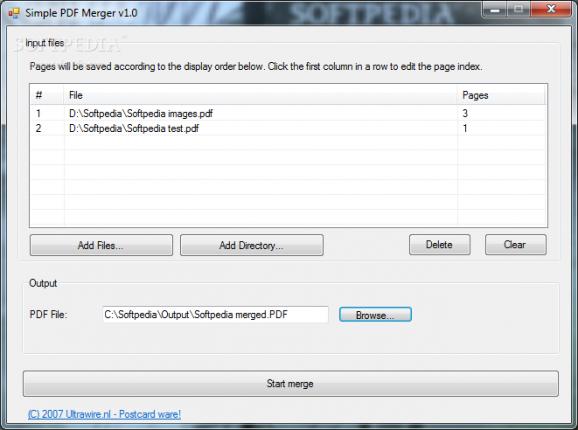 Simple PDF Merger screenshot