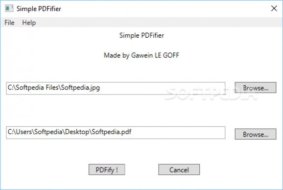 Simple PDFifier screenshot