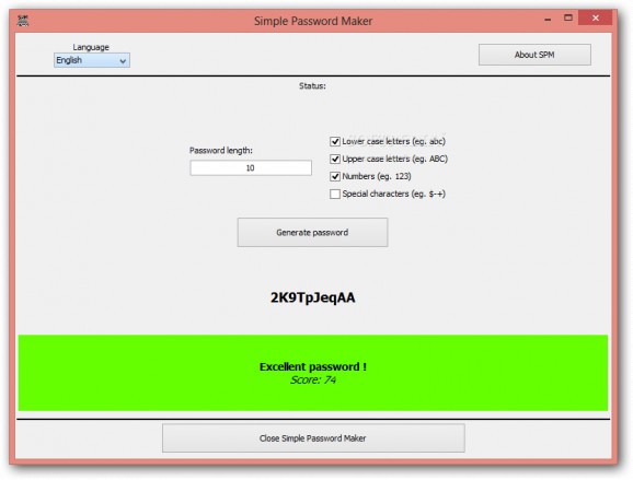 Simple Password Maker screenshot