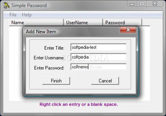 Simple Password screenshot