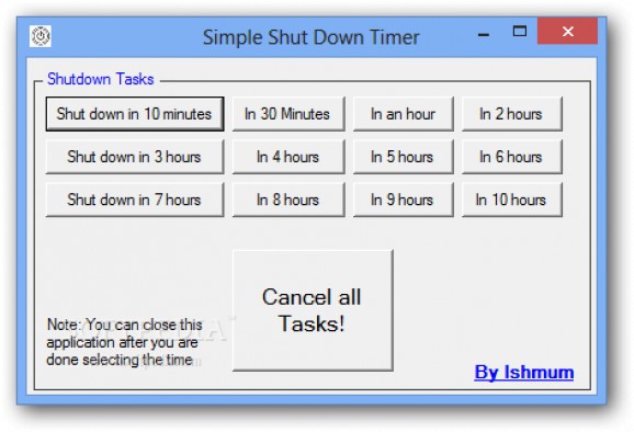 Simple Shut Down Timer screenshot