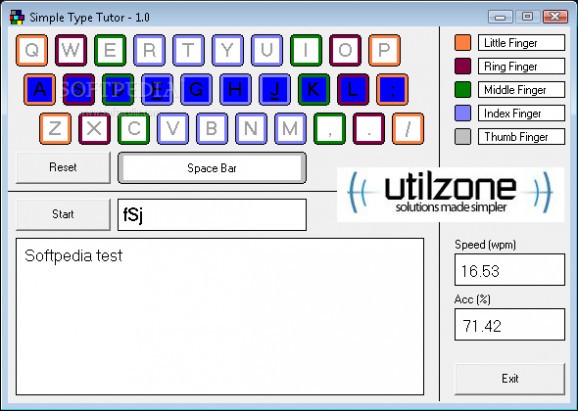 Simple Type Tutor screenshot
