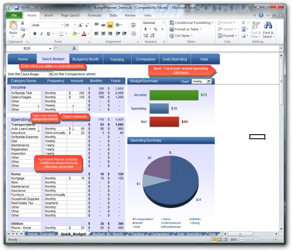 Simpleplanning Budget Planner screenshot