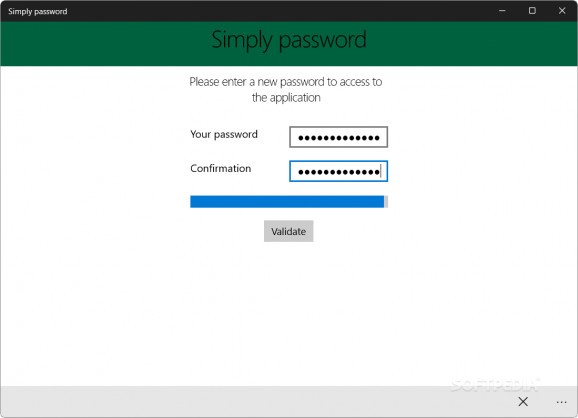 Simply password screenshot
