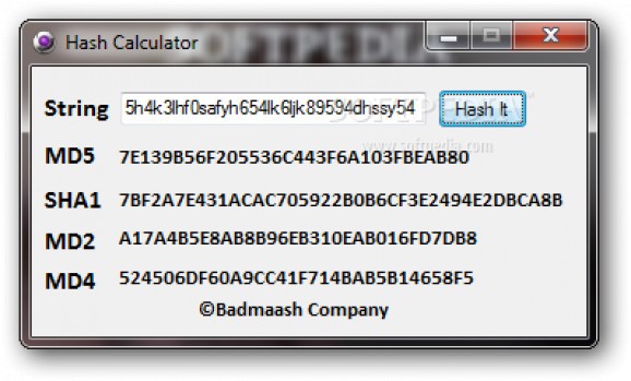 Hash Calculator screenshot
