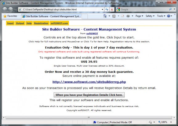 Site Builder Software screenshot