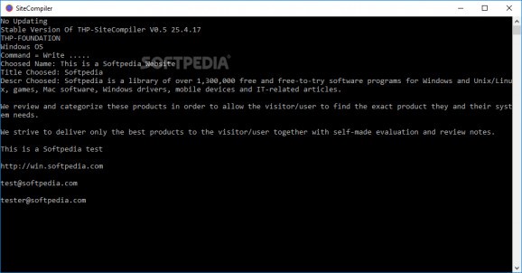 SiteCompiler screenshot