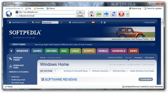 SjoSpeed Browser screenshot