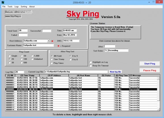 Sky-Ping screenshot