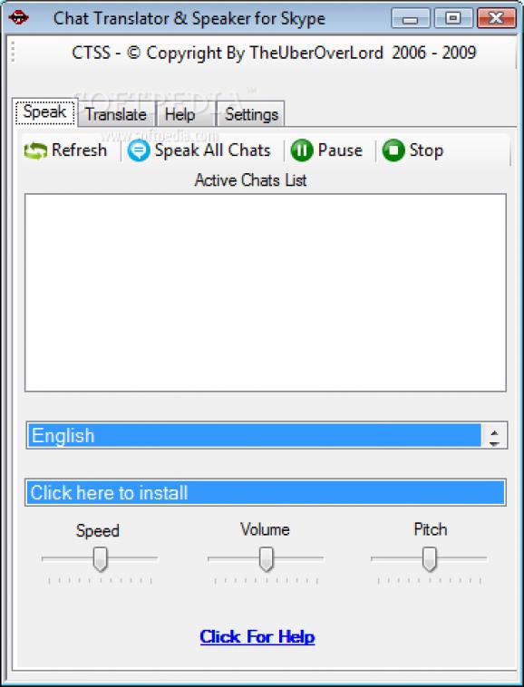 Skype Chat Language Translator and Speaker screenshot