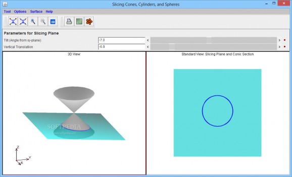 Slicing Cones, Cylinders, and Spheres screenshot