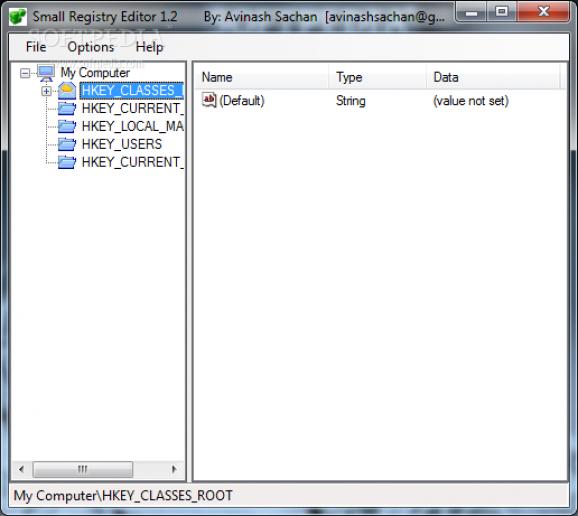 Small Registry Editor screenshot