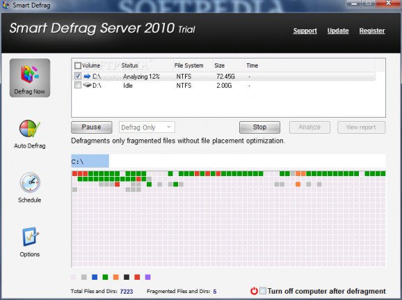 Smart Defrag Server 2010 screenshot