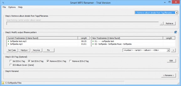 Smart MP3 Renamer screenshot