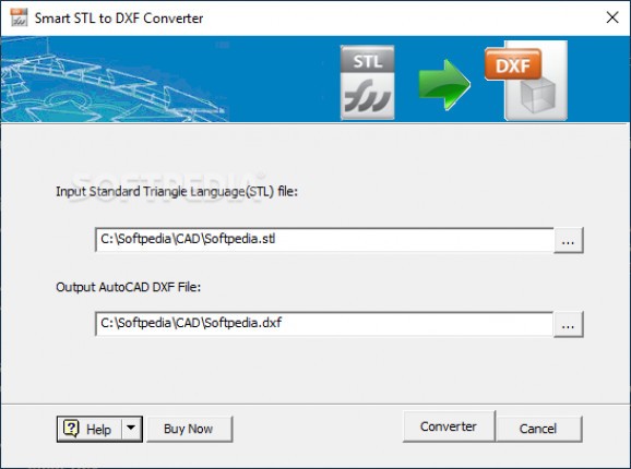 Smart STL to DXF Converter screenshot