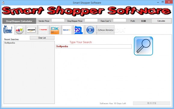 Smart Shopper Software screenshot