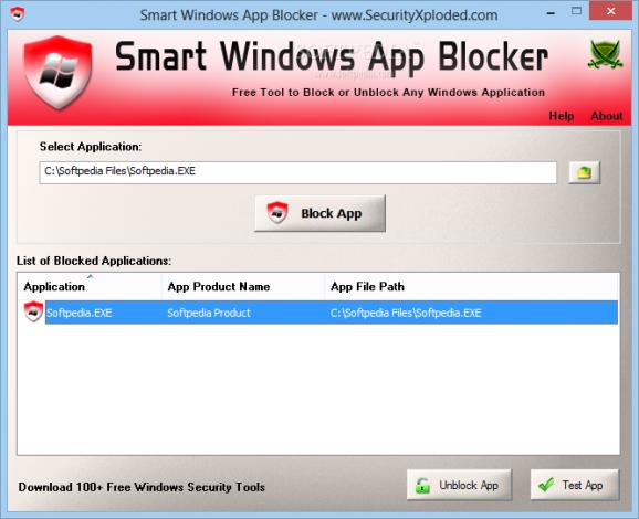 Smart Windows App Blocker Portable screenshot