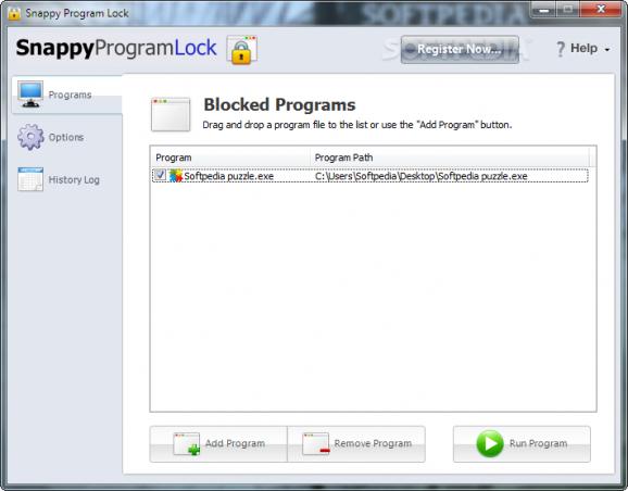 Snappy Program Lock screenshot