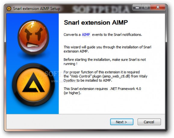 Snarl extension AIMP screenshot