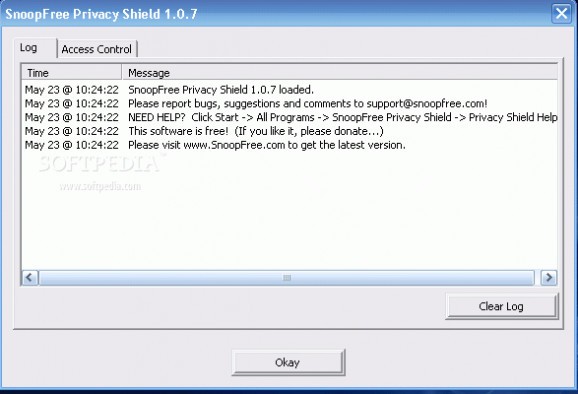 SnoopFree Privacy Shield screenshot