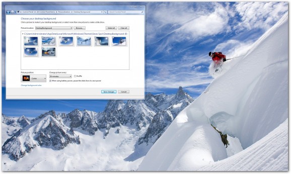 Snow Sports Windows 7 Theme screenshot