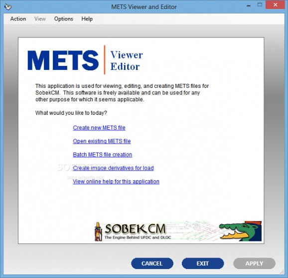 METS Viewer and Editor screenshot
