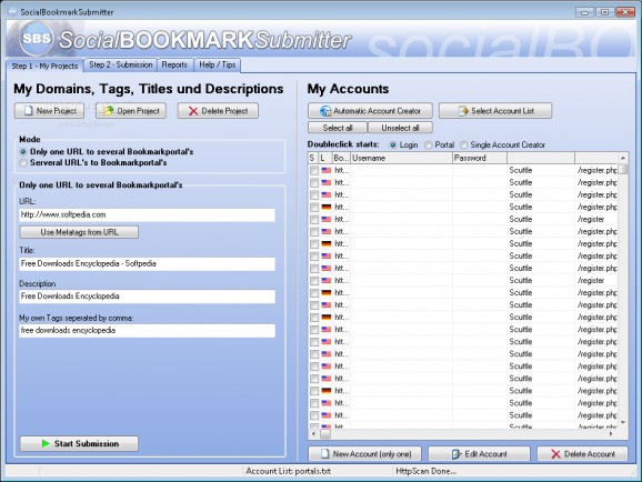 Social Bookmark Submitter screenshot