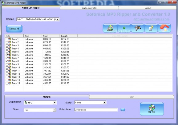 Sofonica MP3 Ripper and Converter screenshot