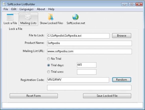 SoftLocker ListBuilder screenshot