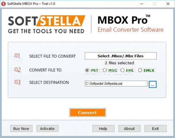 SoftStella MBOX Pro screenshot