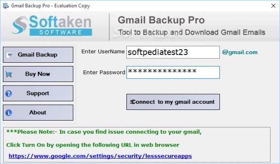 Softaken Gmail Backup Pro screenshot